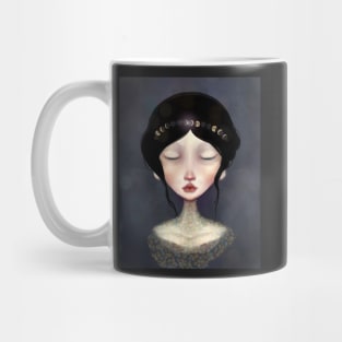 Manga Snow White Reimagined in Opal Dress and Moon Phase Crown Mug